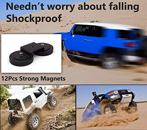 image for WFPOWER WF 2 Pack Light Bar Magnetic Mount Bracket, Work Light Base Ma