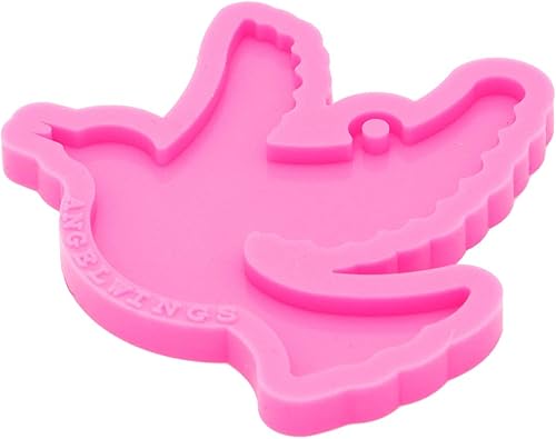 Miniatura 3 de Llavero de silicona brillante con forma de pájaro brillante con agujero para bricolaje de pájaros voladores, collar de caramelo, joyería epoxi,