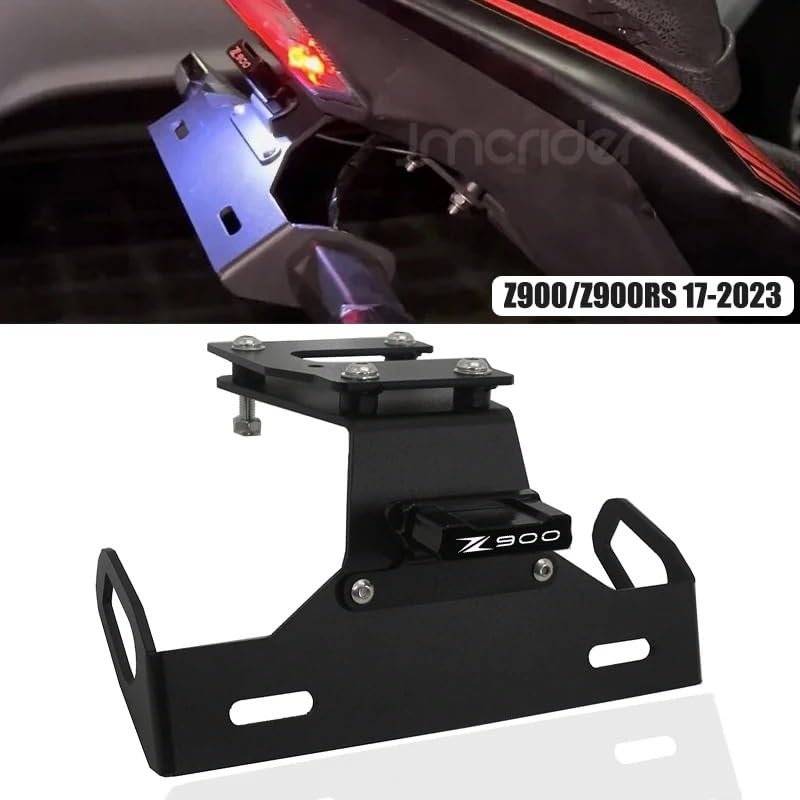 Support plaque immatriculation Z900 avec éclairage LED et éliminateur garde-boue
