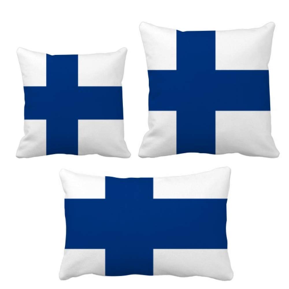 Coussin drapeau Finlande : parure de décoration nordique pour salon