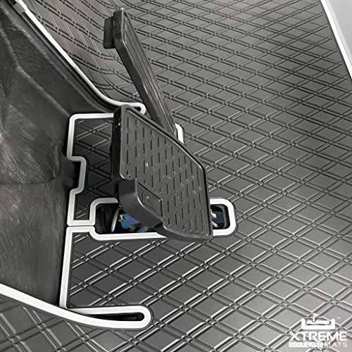 Xtreme Mats Yamaha Drive2 Golf Cart Mat, Full Coverage Golf Cart Floor Liner Mat - Fits Yamaha Drive2 Models Only (2017-2022) & Umax Rally 4X4 - Black With Grey Trim #TOP4