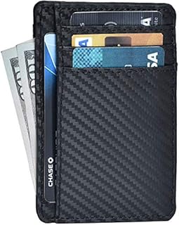 Minimalist Wallets for Men RFID Blocking Real Leather Slim Front Pocket Wallet