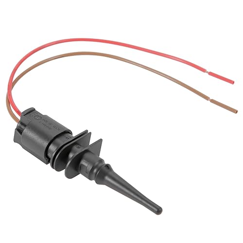 Sensor de temperatura del aire exterior ambiental con conector conector 6581693695365816905133 + 61132359999 compatible con BMW E46 E39 E38 X3 X5 Z4