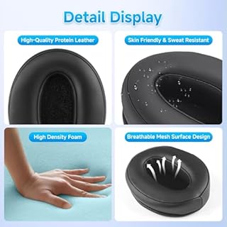 Mousse Coussin Coussinets pour Sennheiser HD4.50, HD4.50BT, HD 4.50BTNC, HD4.50SE, HD4.40BT, HD4.30G, HD4.20S, HD458BT, HD450, HD 450BT, HD400S, HD350BT, HD300 Casque