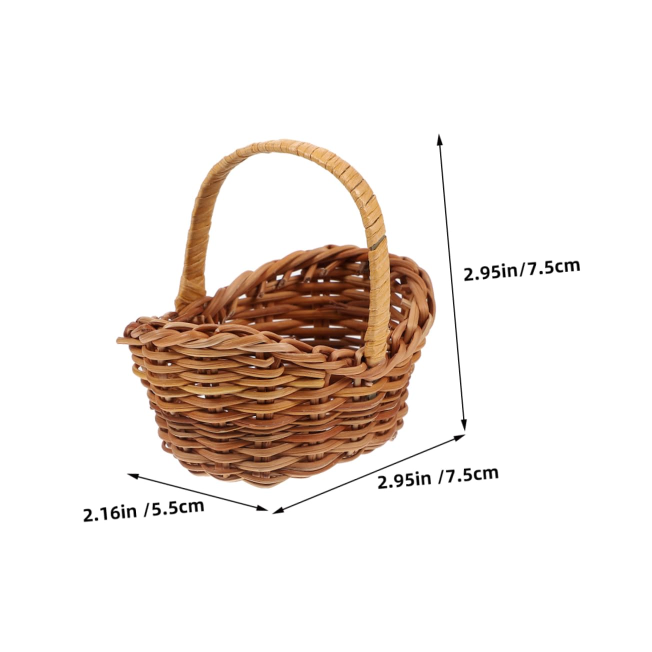 PRETYZOOM 8 Pcs Mini Basket Miniature Basket Decoration Mini Picnic Basket Mini Woven Baskets Mini Rattan Woven Basket Tiny Woven Baskets Miniature Woven Basket Miniature Basket Decors
