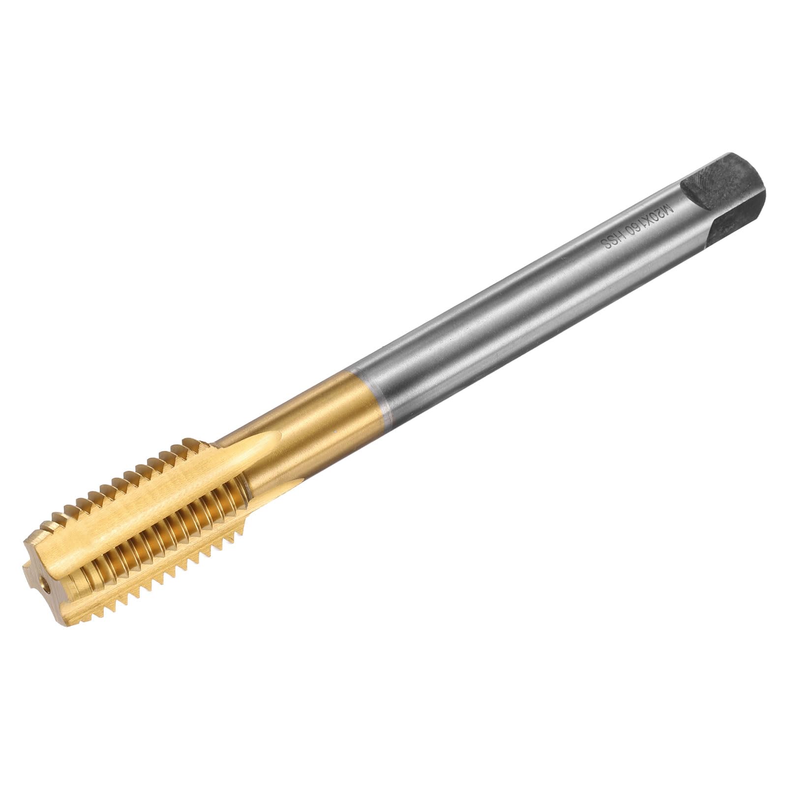 Taraud métrique M20 x 2,5 mm à cannelure droite de 160 mm pour fraiseuse