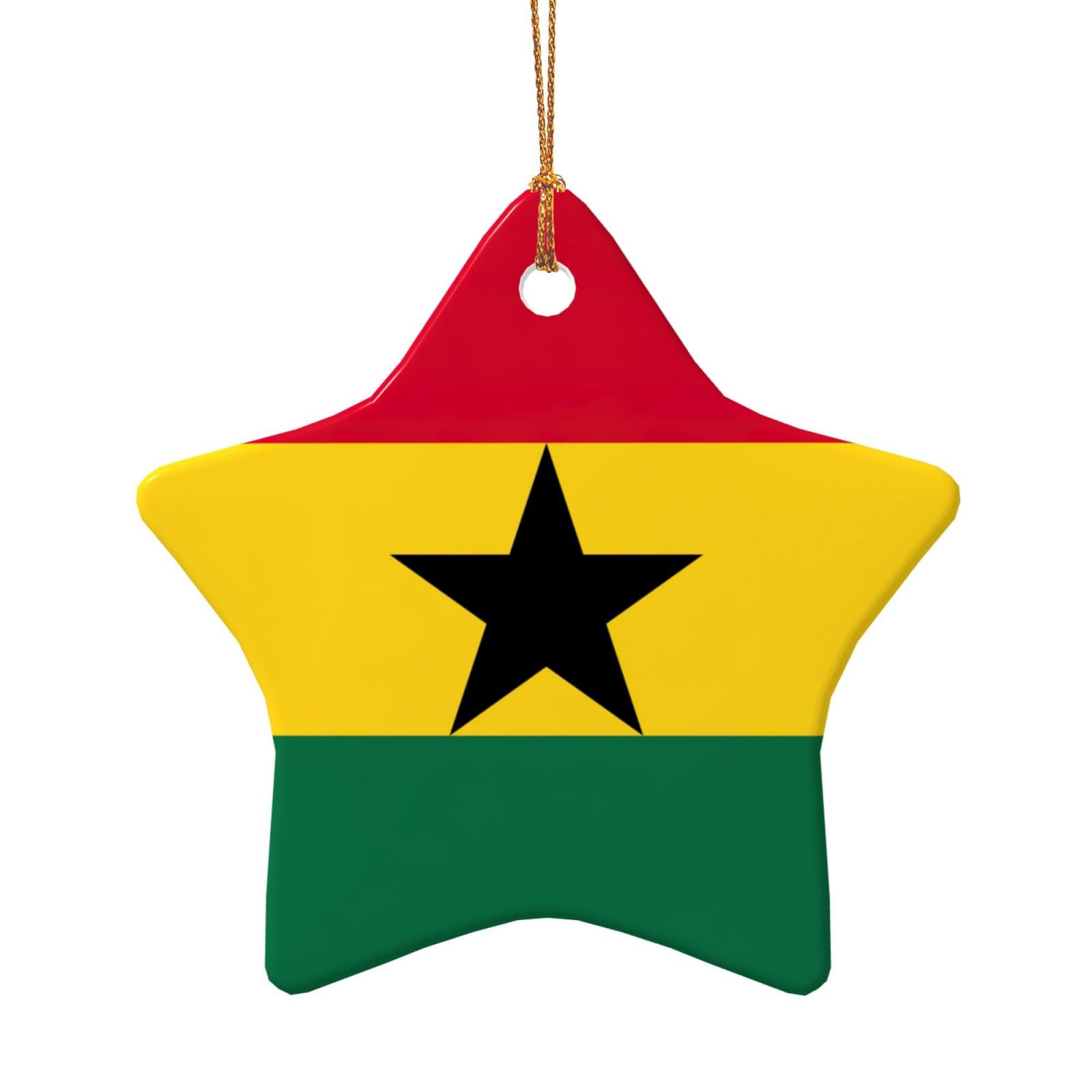 Flag Of Ghana Christmas Tree Decorations For Home Holiday Pendant Xmas Ornaments Bauble Gifts