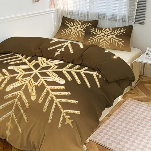 Housse de couette de Noël dorée pour illuminer votre lit