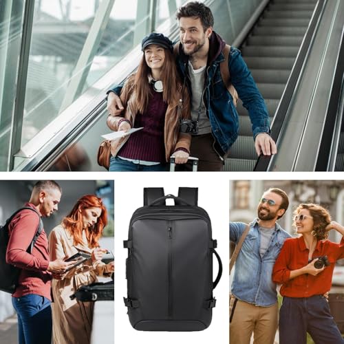 Expandable Compression Backpack - Portable Nylon daypacks, Vacuum Storage Design | Water-Resistant Wet Dry Compartment Bag, Exploration Daily Commute Weekend Getaway Versatile For Travel Adventures2