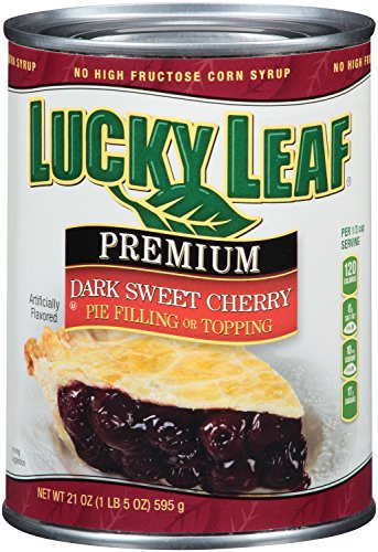 Lucky Leaf Premium Dark Sweet Cherry Fruit Filling & Topping, 21 Ounce (Pack of 8)