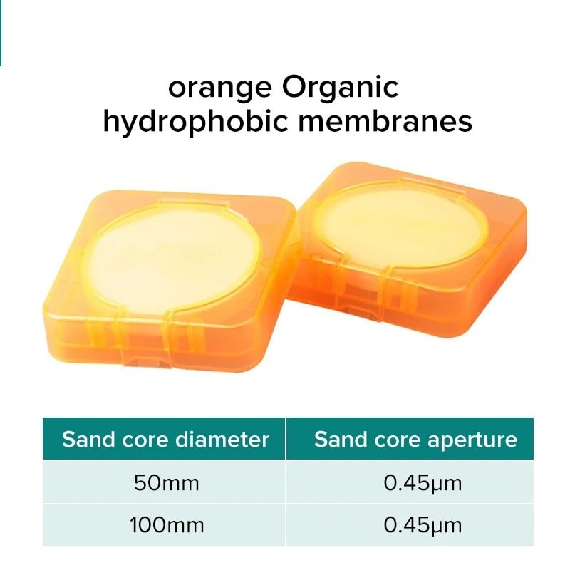 Water Microfiltration Membrane Microporous 0.45um 0.22um Organic Microfiltration Membrane Diameter 50mm 100mm(Water 100mmx0.22um)