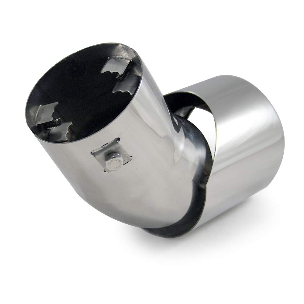 Embout Échappement Universel Acier Inox 64mm Chrome