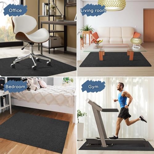 Image of Office Chair Mat for Hardwood Floor, 120 inchx90 inch Computer Chair Mat, Desk Chair Mat, Large Anti-Slip Floor Protector for Home Office Black