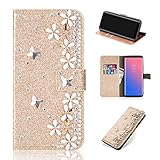 Einzigartiges Design:Sparkle PU-Leder mit Bling Glitter Strass Diamant machen Ihr Telefon stilvoll und attraktiv,es ist ein bestes Geschenk für Ihre Freunde und Familie,besonders geeignet für Mädchen und Frauen.
