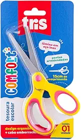 Tesoura Escolar Comfort - 15Cm - Cart C/1 Un - Tris