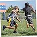 BESPORTBLE Flag Football Training Kit 8-pc Set with 2 White 2 Blue Waist Belts (White Yellow) 4 Training Disc Cones