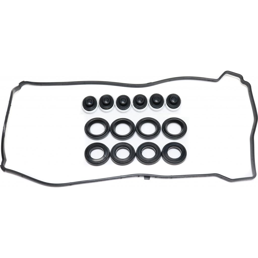 for Acura TSX Valve Cover Gasket 2004 05 06 07 08 2009 | Rubber Material | 4 Cyl | 2.0L/2.4L Engine | w/Grommets & Spark Plug Tube Seals