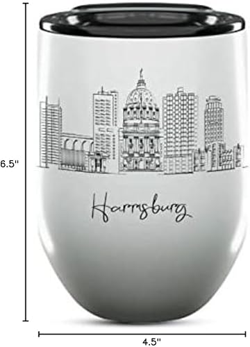 Vista 484 de TJ Originals - Taza de café Boston Massachusetts, regalo de taza de café de recuerdo de viaje turístico, taza de cerámica Skyline de 11 oz, taza