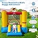 BOUNTECH Inflatable Bounce House, Bouncy House for Kids Indoor Outdoor Party Fun with Heavy Duty Jumping Area, Slide, Portable Toddler Bounce House with 550W Blower Included for Birthday Party Gifts