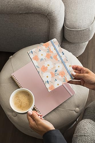 Busy B Busy Life Diary January to December 2024 - A5 Pink Daisy - Week to View Planner with Dual Schedules, Pen Holder and Pockets - Image 4