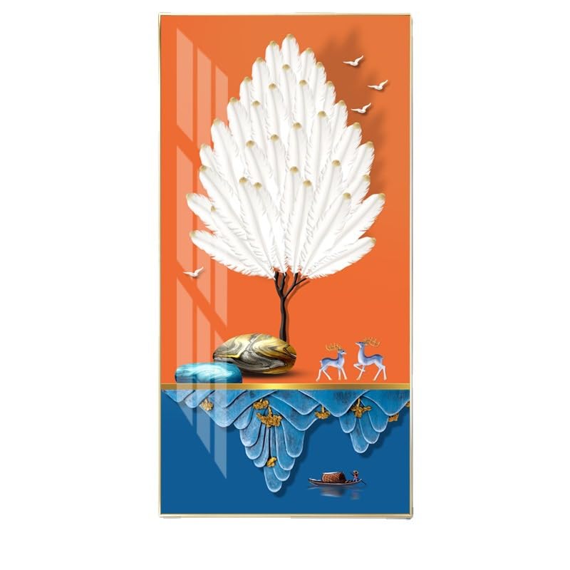 新品·縁起象、壁画、背景、掛画 Amazon.com: Ecqizer 玄关装饰画现代简约吉祥鹿led灯画挂画石来