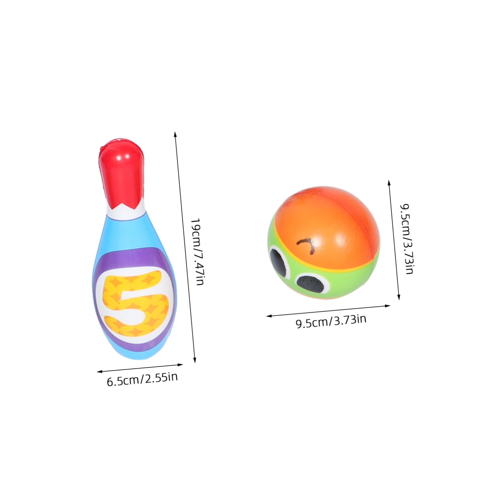 Toyvian Mini Giochi da Bowling per Ragazzo Ragazza Ragazza Birilli in Pu con Palline per attività di Gioco Educativo per Feste di Compleanno all Aperto Chiuso