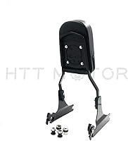 Vista 3 de HTTMT MT501-006+SS001-SA- Respaldo desmontable negro brillante Sissy Bar Skull Compatible con Harley 05 y posteriores FLST FLSTSC