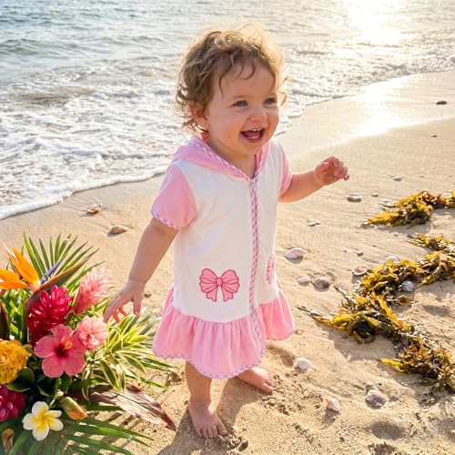 Image of Nituyy Toddler Girls Boys Swim Cover Up Terry Cloth Swimsuit Coverup Wraps Zipper Bathing Suit Pool Beach Poncho Cover-Ups