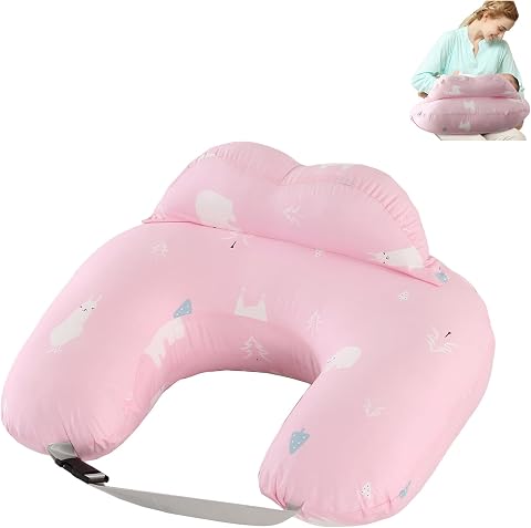 Topchances Pregnancy Pillow,Nursing Pillow Multifunctional Breastfeeding with 100% Cotton Pillowcase U Shaped Pregnancy,Gifts for Moms-Washable Breastfeeding Pillows (Polar Bear Powder)