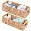 Panier De Rangement Osier Seagrass - Lot De 2 Paniers Tissés Avec Poignées - Petit Et Grand