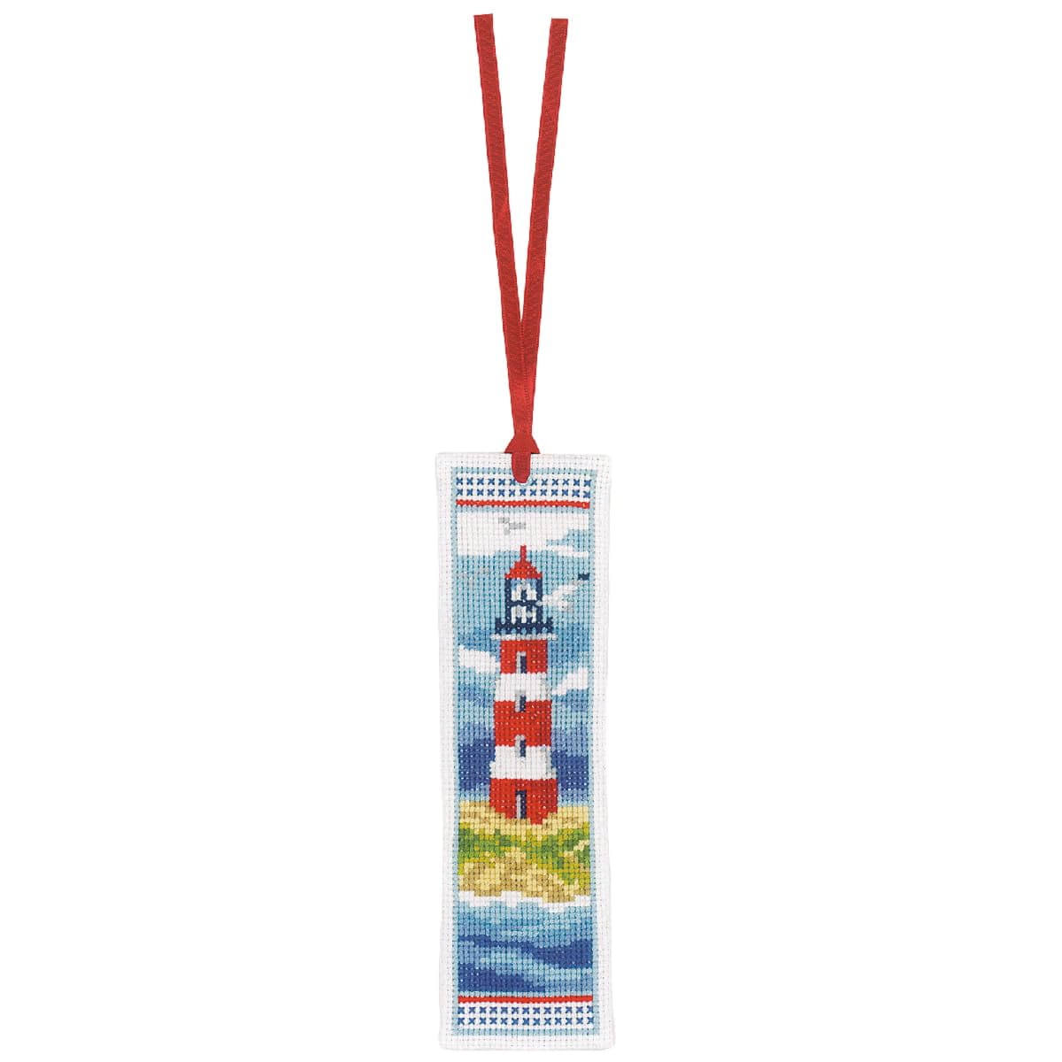 Vervaco Bookmark Cross Stitch Embroidery Kits Counted Cross Stitch Set Lighthouses Set of 2 DIY Set Adult Embroidery Reading Accessories Gift Counted Pattern Pack Approx. 6 x 20 cm Embroidery Kit for - Image 2