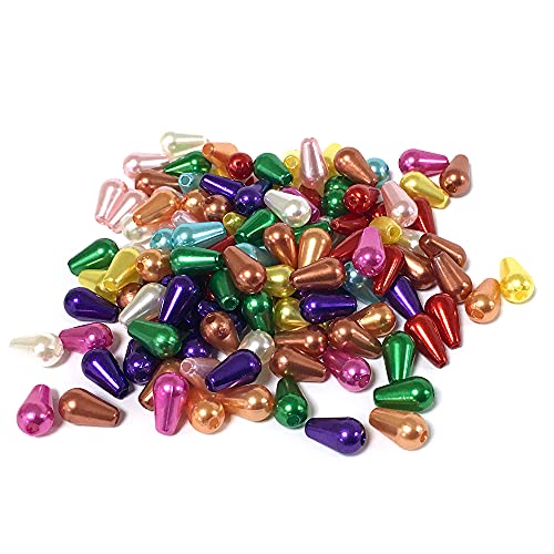 Charming Beads Acryl Perlen Gemischte Farbe Tropfen Rund 6 x 10mm Paket Von 100+ Cover