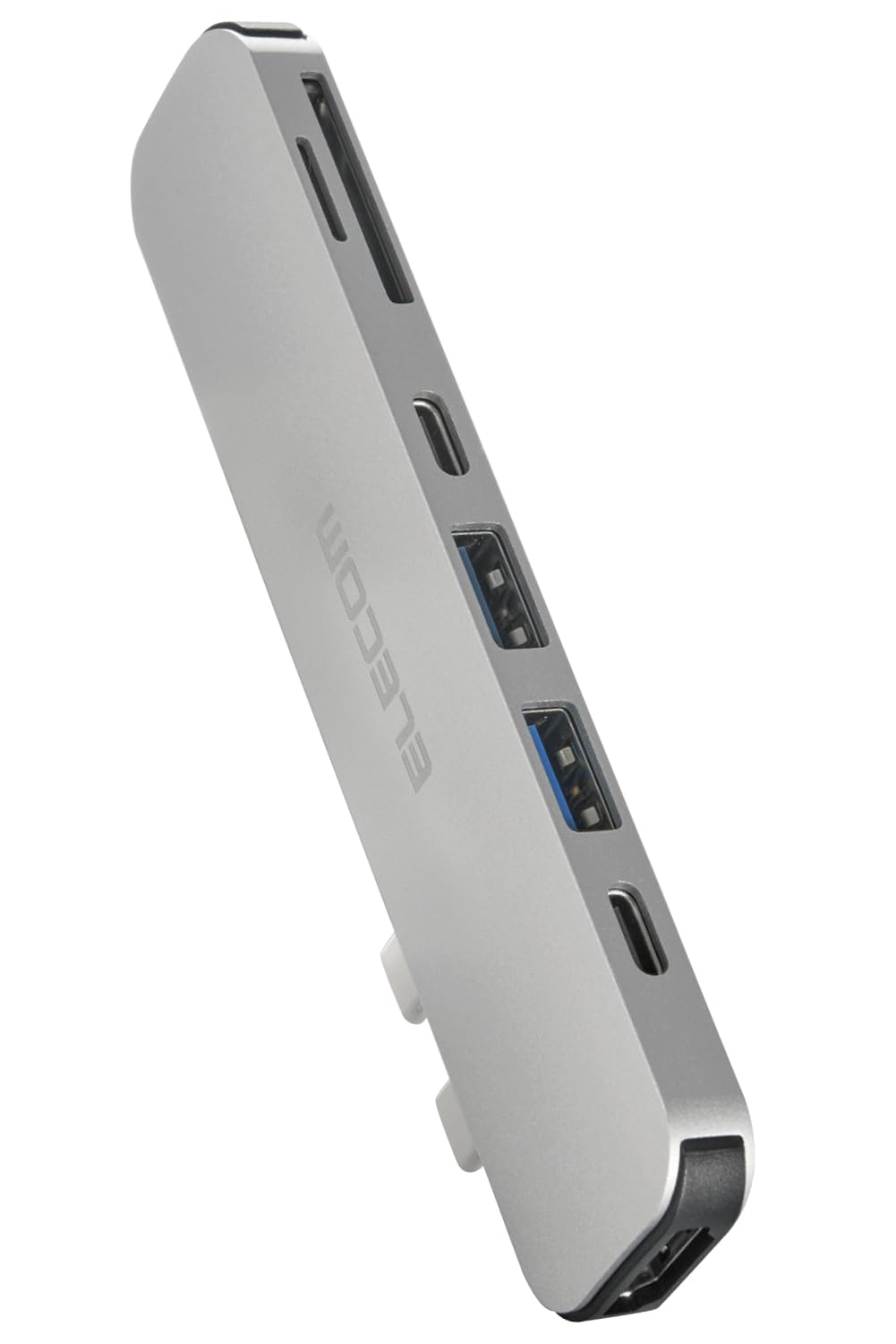 エレコム USB Type-C ハブ ドッキングステーション MacBook専用 (MacBook Pro13.3 2022年6月以前発売モデル） 7-in-2 PD対応 (100W) Thunderbolt 3 Type-C×1 データ転送用Type-C×1 USB-A×2 HDMI×1 4K60Hz SD×1 microSD×1 シルバー DST-C24SV/EC