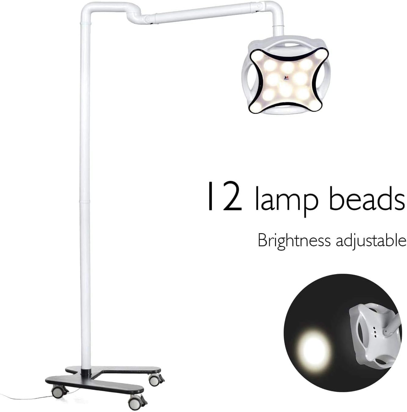 JD1700 30W LED Shadowless Light Oral Exam Lamp Surgical Lamp Cold Operating Lamp with Touch Switch&Senor Switch (Floor Stand)
