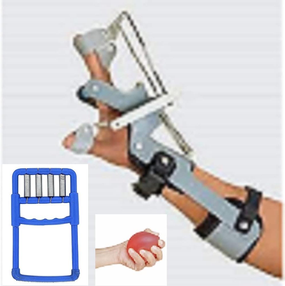 DYNAMIC COCK-UP SPLINT(with 4-spring exerciser and gel exercise ball) (One Size, LEFT)