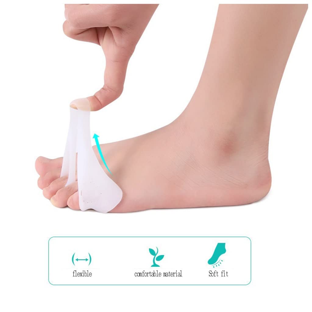 Corrector de valgo del pulgar, separador de superposición de dedos divididos en varo, alisador de gel de silicona, protector para aliviar el dolor, herramientas para el cuidado de los pies del juanete