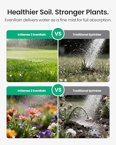 Image of Aiper IrriSense 2 Smart Irrigation System, 4-in-1 Multi-Zone Watering Device, App Control, Smart Scheduling, Garden Sprinkler with Rain Sensor, for Lawns up to 4,800 sq.ft.-Yellow