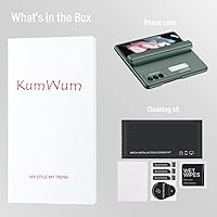 Vista 8 de Funda de teléfono para Samsung Galaxy Z Fold 3 5G con soporte para bolígrafo S y soporte de protección completa 360, protector de pantalla integrado