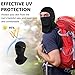 AMFUN 1PCS Balaclava for Cycling, Motorcycling, Skiing & More, Breathable, Windproof, Waterproof, UV Protector, Black