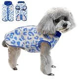 TONY HOBY Dog Cold Weather Coat, Thermal Fleece Dog Jacket, Dog Winter Jacket for Small Medium Dog (