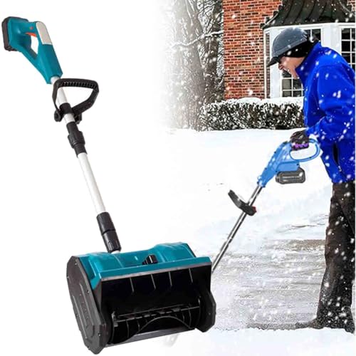 Pala de nieve inalámbrica sin escobillas, barredora de nieve manual eléctrica, 33 cm de ancho, herramienta compacta de limpieza de nieve para uso en carretera y hogar
