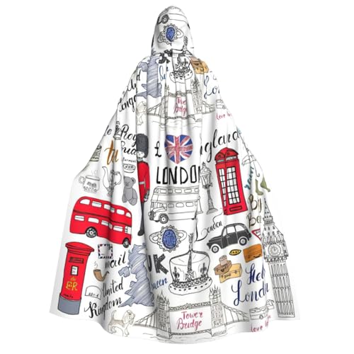 Cape à capuche London adulte pour briller au prochain bal masqué