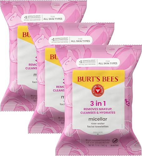 Burt's Bees Rose Water Face Wipes, 90ct