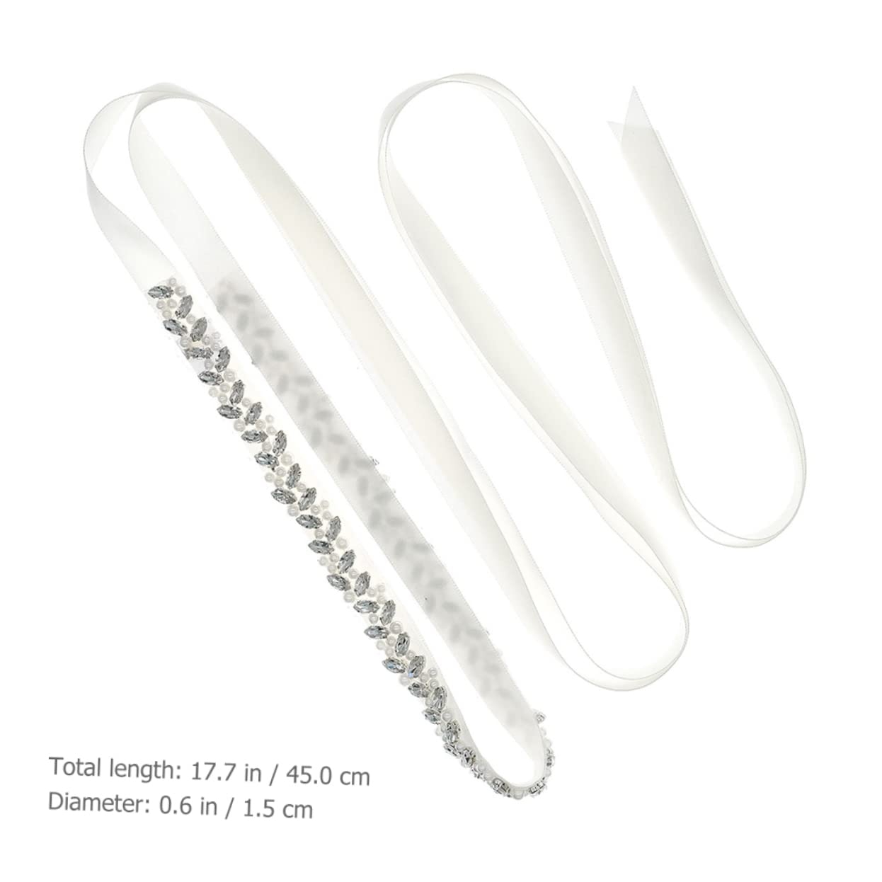 LIFKOME 5piezas Cinturón De Novia De Perlas y Rhinestones Accesorio Elegante Para Vestido De Boda Para y