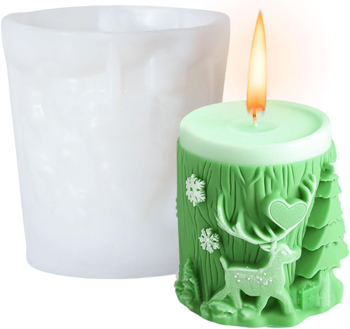 Candle Mould,Christmas Reindeer Candle Making Moulds for DIY Home Decor, Personalized Gift Creation, Holiday Craft Projects-image-20
