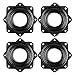 4 Pcs Rodamiento Placa Giratorio,Placa Giratoria Cuadrada,Base Placa Giratoria,para Mueble,Pantalla TV,Monitor de Acero Color,Taburetes,Sillas(Negro)