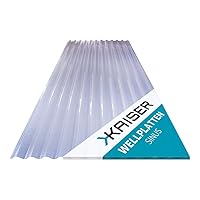 KAISER plastic® Wellplatten Klar | Wellplatten Dach, Welldach Kunststoff | Dachplatten wetterfest | Überdachung | Sinus 76/18 – 90 x 400 cm | 5 Stk.