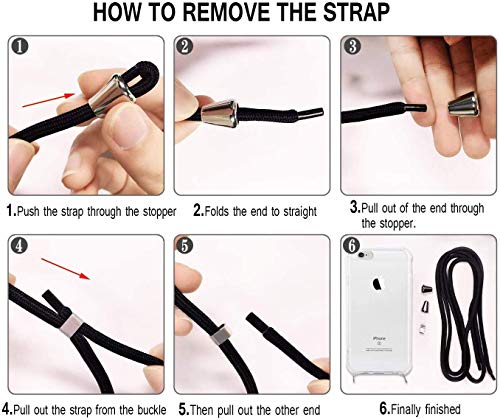 PekaTech Telefoonketting compatibel met Xiaomi Redmi Note 10 / Note 10S - smartphone halsketting hoes met band - koord met cover case om om te hangen, Groen - Image 8