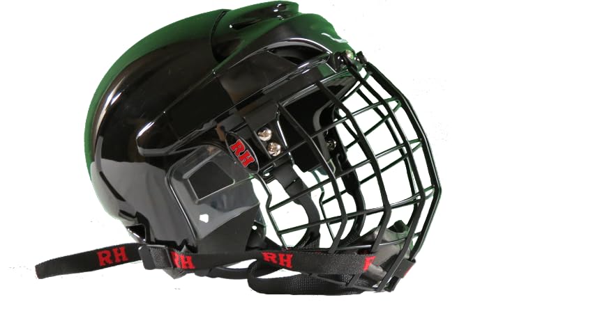 Rodeo Hard Bull Riding Protective Rodeo Helmet Combo with Face Mask - Highest Level of Safety for Bull Riders (Black)