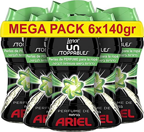 Lenor UNstoppables Wäscheparfum, 62 Wäschen (6 x 140 g), Weichspüler mit Ariel-Duft, Frischebooster – Ansicht 1